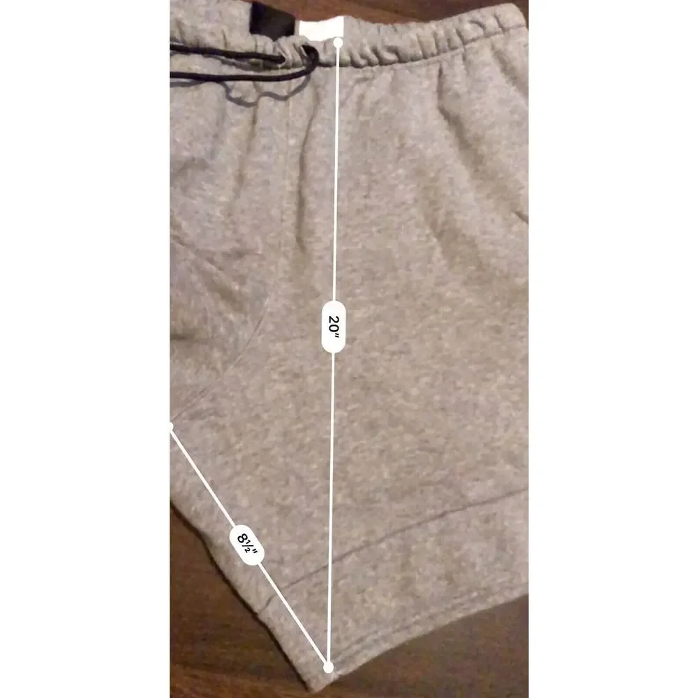 Men's Air Jordan Jumpman Grey Fleece Gym Shorts Training XXL~ Fast shipping!